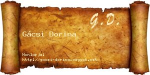 Gácsi Dorina névjegykártya