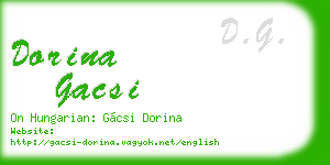 dorina gacsi business card